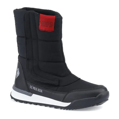 بوت و نیم‌ بوت زنانه چکمه‌‍‌ی برفی گرم با آستر پشمی بند چسبی از برند Us Polo Assn مدل کلارک - فصل جدید 2023 برند U.S. Polo Assn. - 7651