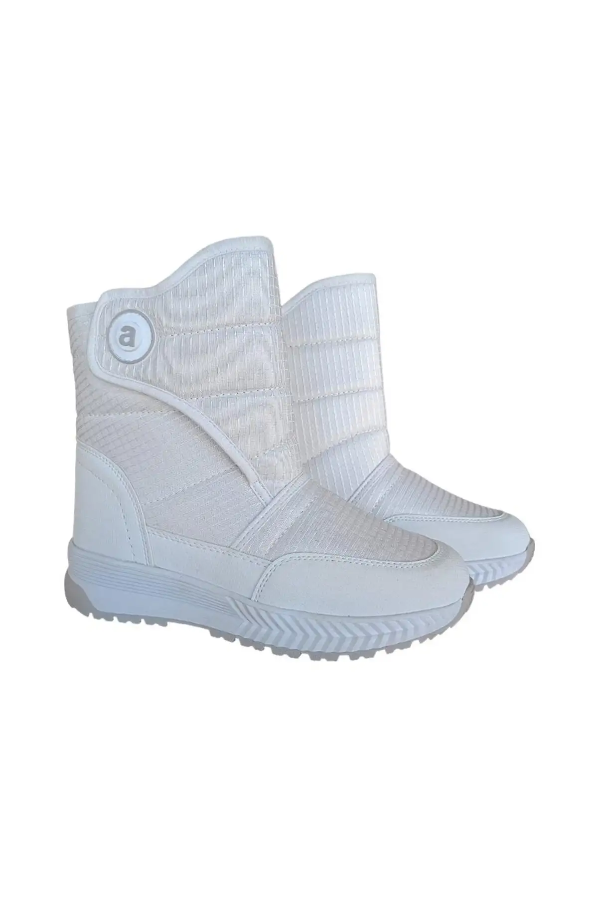 بوت و نیم بوت زنانه چکمه برفنردی  با بند چسبی - سفید برند Liger - 7715 بوت و نیم بوت زنانه چکمه برفنردی با بند چسبی - سفید برند Liger - 7715