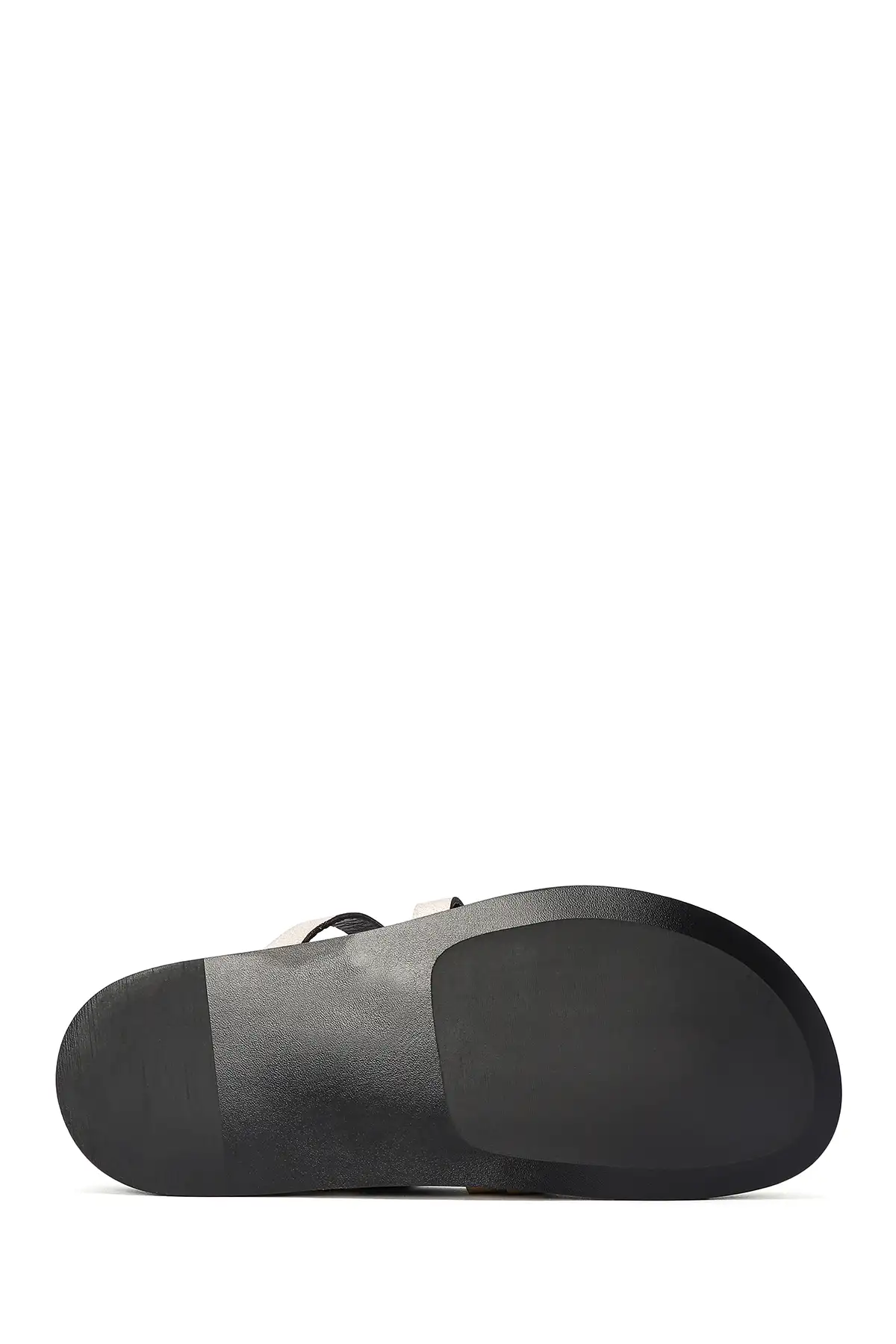 کفش صندل زنانه چرم طبیعی مشکی با بندهای قفل‌دار 25SFD152718 برند Derimod - 8250