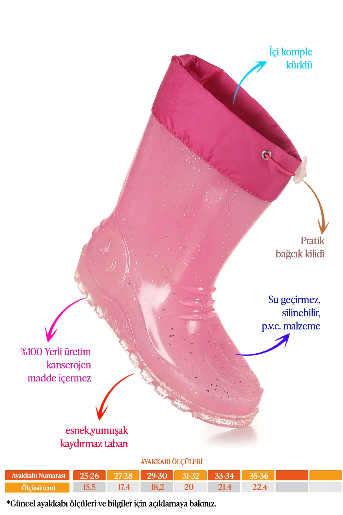 بوت بچگانه چکمه بارانی دخترانه ساوانا ضد آب برند Kiko Kids - 7634 بوت بچگانه چکمه بارانی دخترانه ساوانا ضد آب برند Kiko Kids - 7634