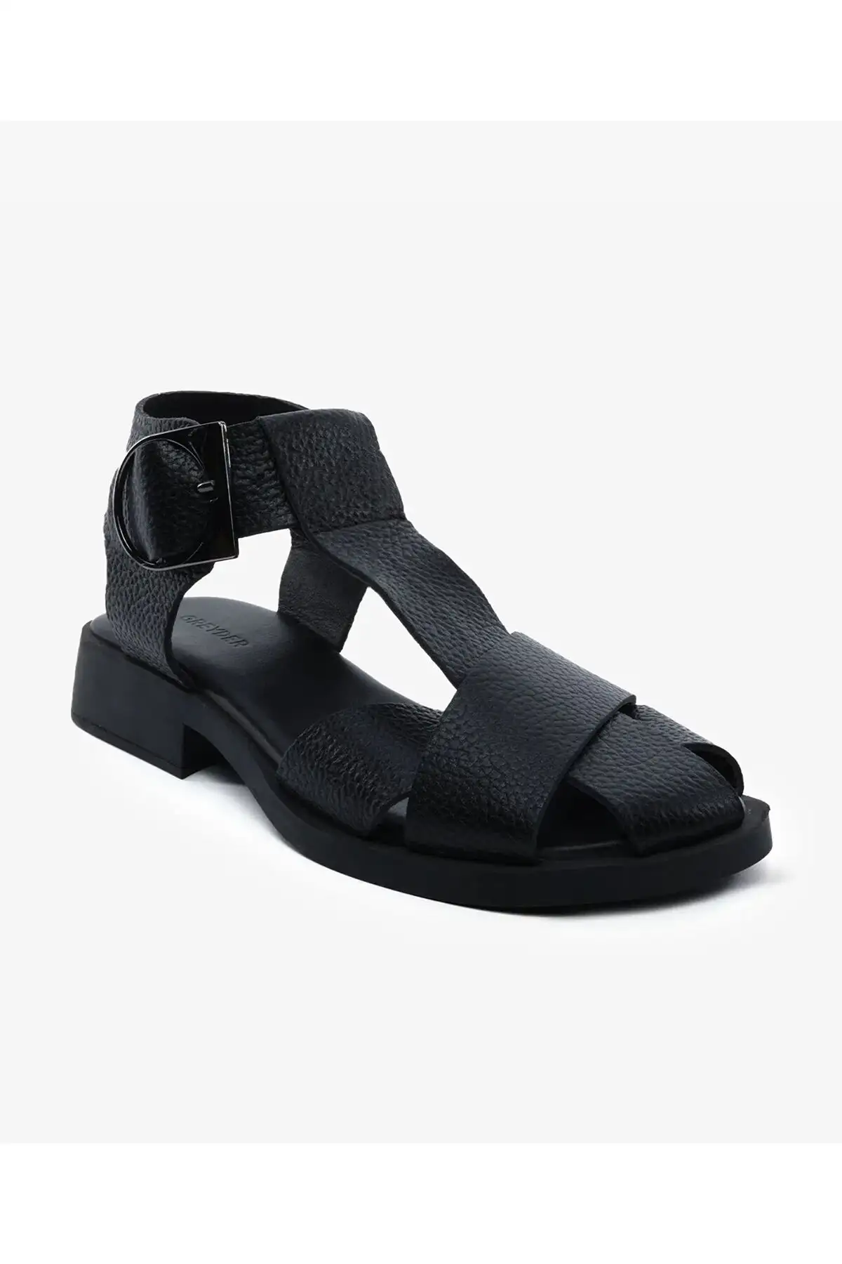 کفش صندل زنانه   مشکی از چرم طبیعی برند Greyder - 8235 کفش صندل زنانه مشکی از چرم طبیعی برند Greyder - 8235