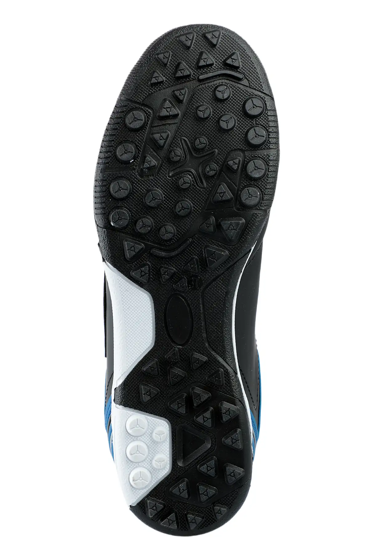 کفش فوتبال   مردانه هوگو HS مدل زمین چمنی سیاه / آبی برند Slazenger - 8151 کفش فوتبال مردانه هوگو HS مدل زمین چمنی سیاه / آبی برند Slazenger - 8151