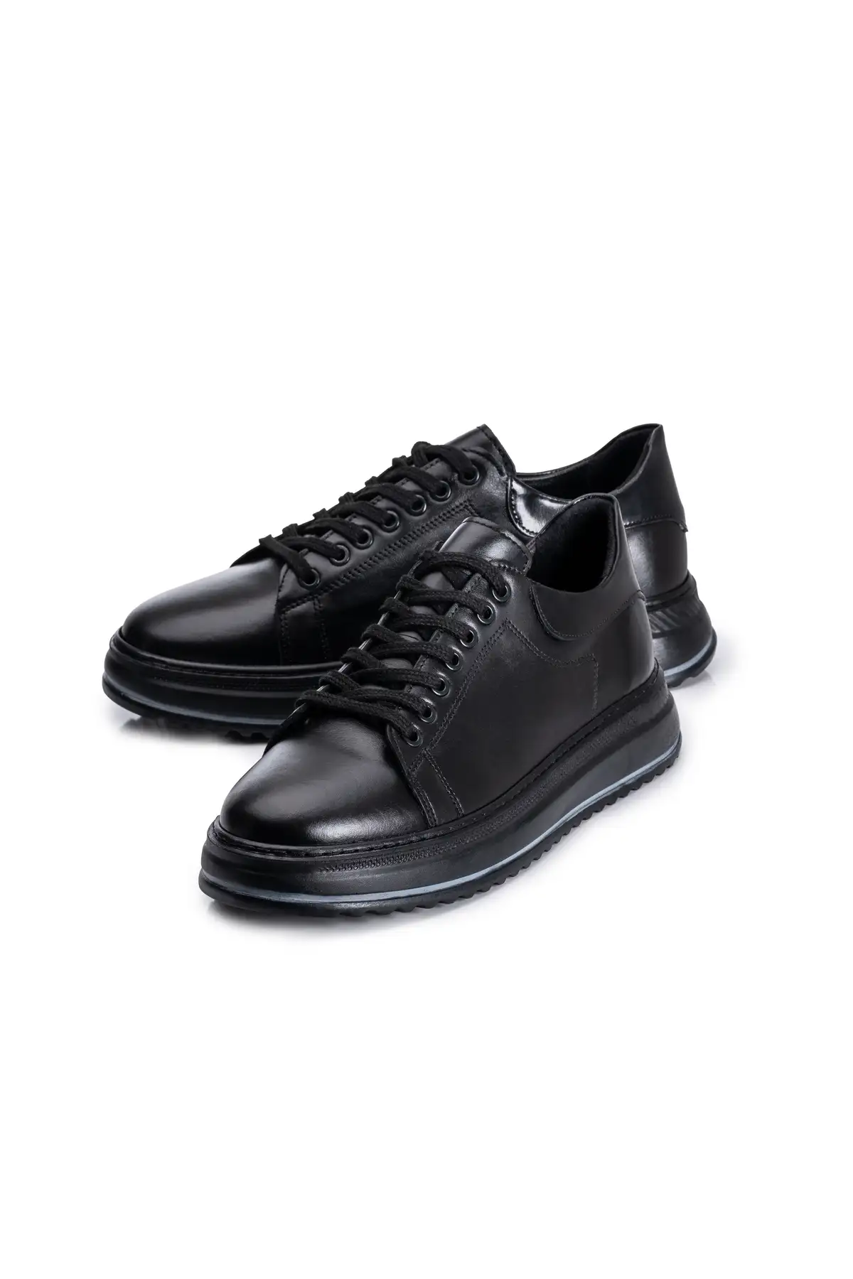 کفش سایز بزرگ مردانه   روزمره با پاشنه بلند چرم اصل سیاه برند usva - 7891 کفش سایز بزرگ مردانه روزمره با پاشنه بلند چرم اصل سیاه برند usva - 7891