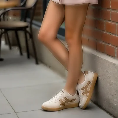 کفش کتانی زنانه ورزشی DS Ruby جیر رنگ بژ-قهوه‌ای برند Dark Seer - 7957