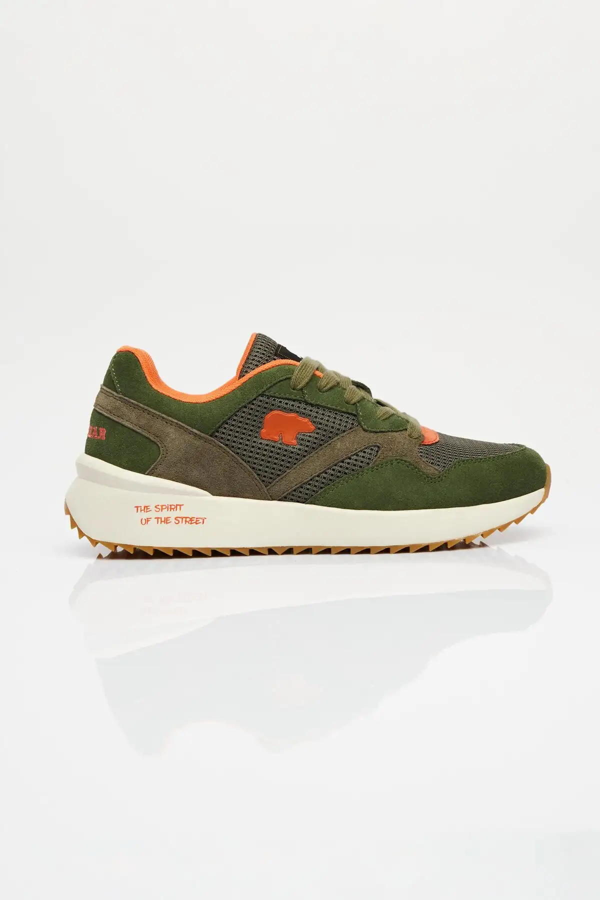 کفش سایز بزرگ مردانه   کازیبر رنگ سبز زیتونی برند Bad Bear - 7894 کفش سایز بزرگ مردانه کازیبر رنگ سبز زیتونی برند Bad Bear - 7894