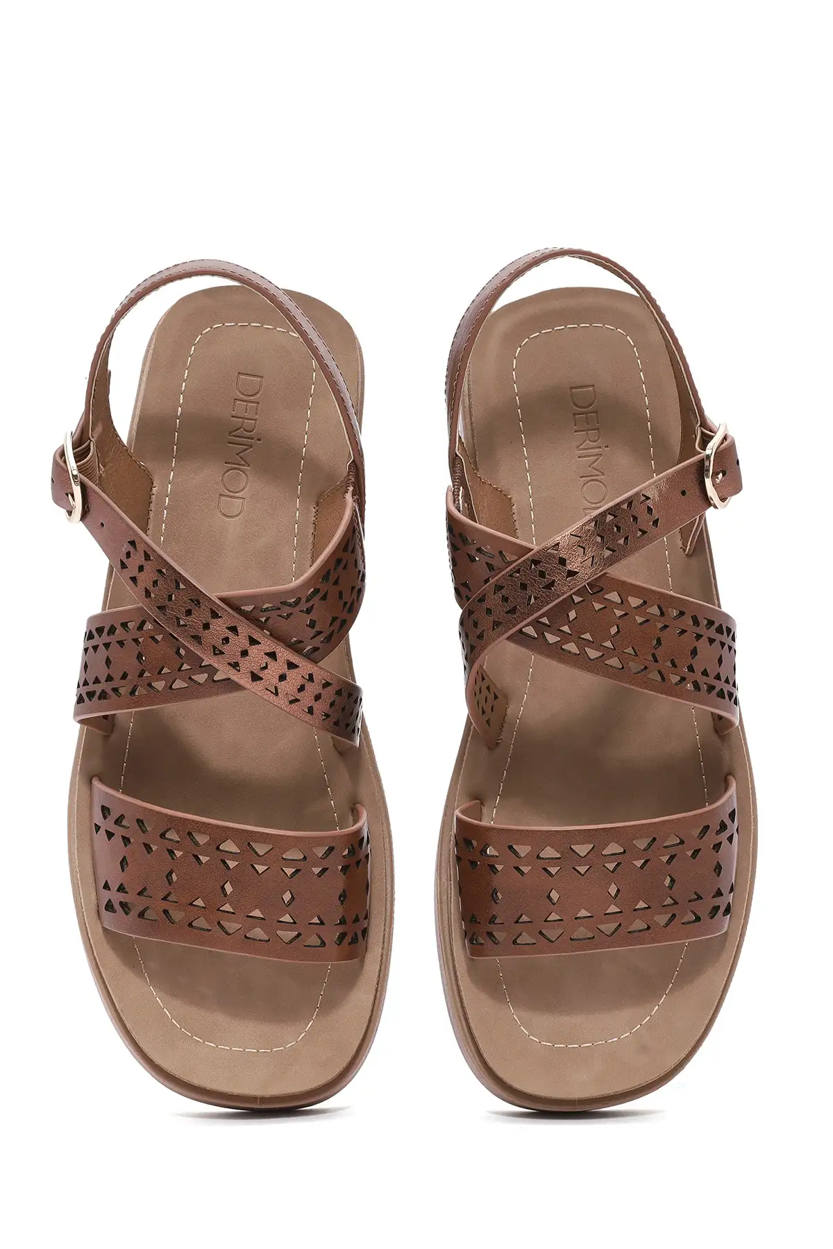 کفش صندل زنانه سندل  با بند دور مچ و کفی ضخیم 25SFE465818 برند Derimod - 8225 کفش صندل زنانه سندل با بند دور مچ و کفی ضخیم 25SFE465818 برند Derimod - 8225