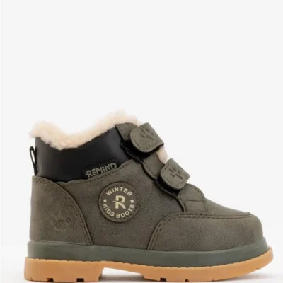 بوت بچگانه کفش‌های نوزاد پاییزه با آستر پشمی (اندازه 22-25) رنگ خاکی برند Liger - 8395