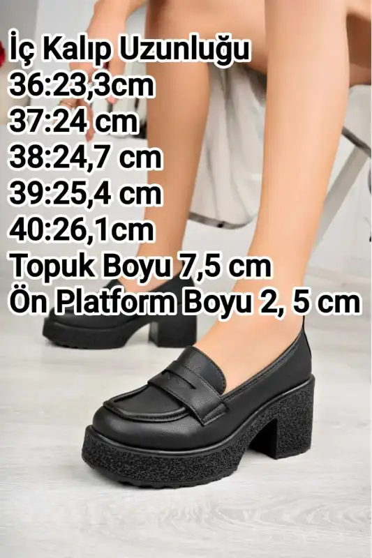 کفش لوفر زنانه moccasin پاشنه بلند چرم مشکی برند BAHRİNA - 8544 کفش لوفر زنانه moccasin پاشنه بلند چرم مشکی برند BAHRİNA - 8544