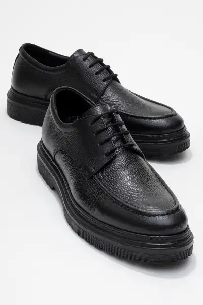 کفش رسمی مردانه کلاسیک با زیره ضخیم و چرم طبیعی دو طرفه برند maximoda - 8531