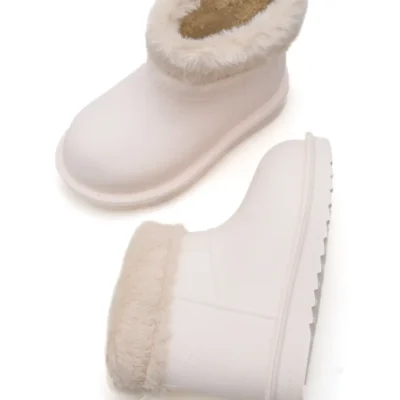 بوت بچگانه چکمه روزمره کودکانه سبک و ارتوپدی با داخل پشمی و ضدآب برند lina step - 8386