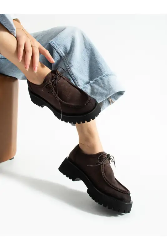 کفش لوفر زنانه بوسکو آکسفورد کافهای سوئدی با بند برند ALEMDAR AYAKKABI - 8558 کفش لوفر زنانه بوسکو آکسفورد کافهای سوئدی با بند برند ALEMDAR AYAKKABI - 8558