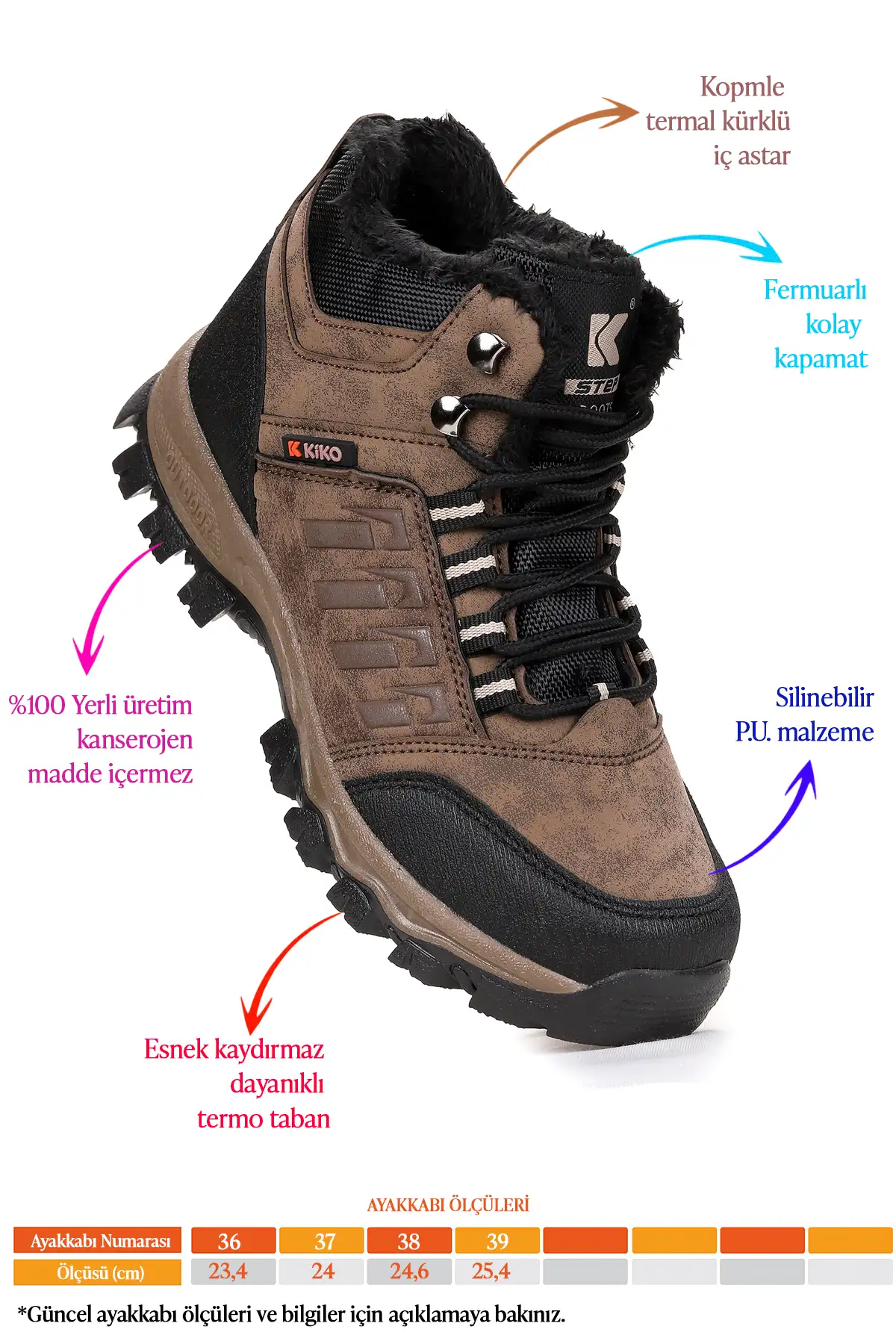 بوت بچگانه  آزارکشی روزانه پسرانه با زیپ رونه برند Kiko Kids - 8403 بوت بچگانه آزارکشی روزانه پسرانه با زیپ رونه برند Kiko Kids - 8403