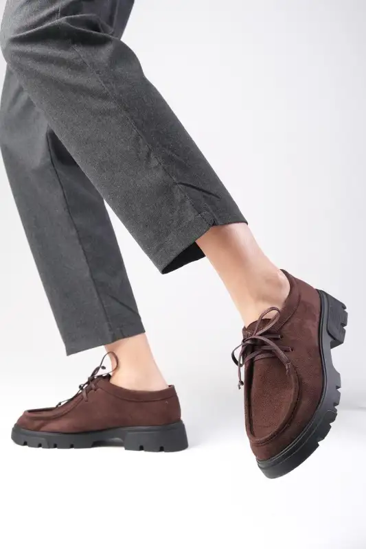 کفش لوفر زنانه loafer هوپ با کفی ضخیم قهوهای برند Mio Gusto - 8541 کفش لوفر زنانه loafer هوپ با کفی ضخیم قهوهای برند Mio Gusto - 8541