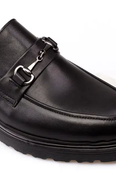 کفش رسمی مردانه کلاسیک بدون بند از چرم طبیعی براق و رنگ مشکی برند maximoda - 8534