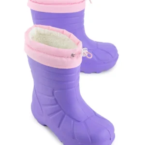 بوت بچگانه چکمه برفی کودکانه با زیره سکوتی و طراحی کشباف برای زمستان برند Gezer - 8388