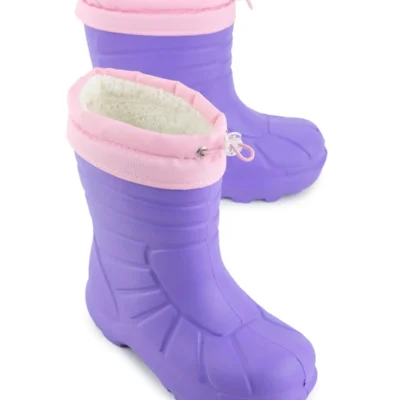 بوت بچگانه چکمه برفی کودکانه با زیره سکوتی و طراحی کشباف برای زمستان برند Gezer - 8388