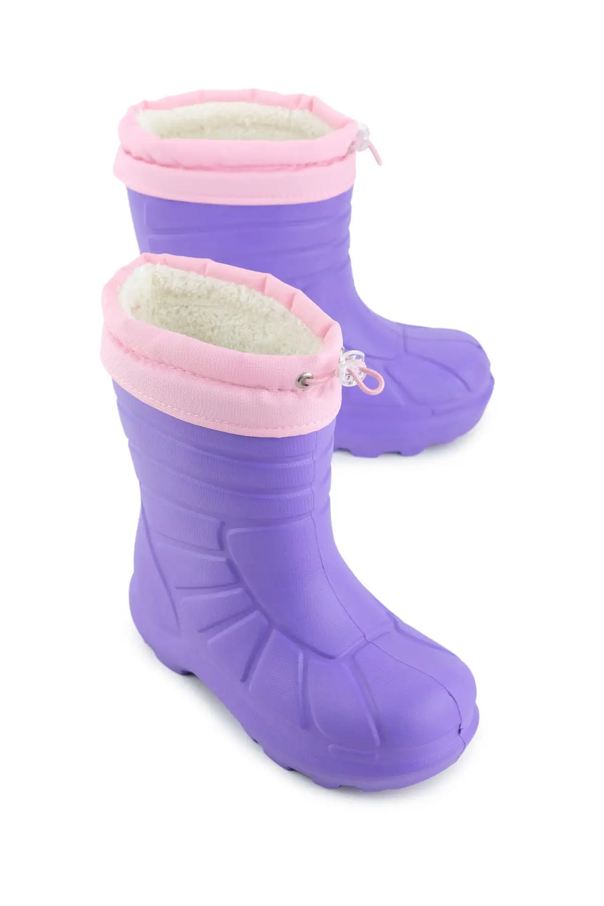 بوت بچگانه چکمه برفی کودکانه با زیره سکوتی و طراحی کشباف برای زمستان برند Gezer - 8388