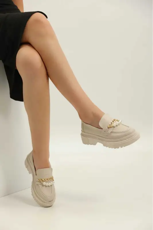 کفش لوفر زنانه کایرا با بند دوخته شده برند CICIKIZ - 8580 کفش لوفر زنانه کایرا با بند دوخته شده برند CICIKIZ - 8580