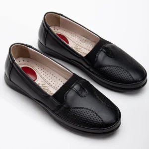 کفش زنانه روزمره با کفی ارتوپدی و چرم طبیعی، مناسب برای بزرگ‌پاها و مادران با طراحی راحت. برند Yüce - 8465