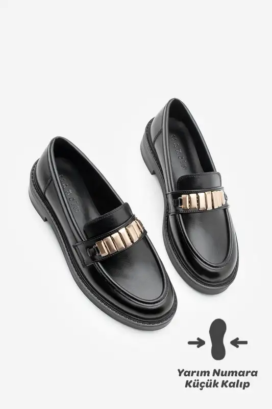 کفش لوفر زنانه روزمره ماکسن با سگک مدل ویلیوم رنگ مشکی برند Marjin - 8573 کفش لوفر زنانه روزمره ماکسن با سگک مدل ویلیوم رنگ مشکی برند Marjin - 8573