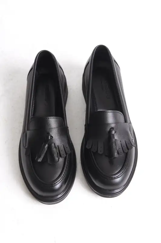 کفش لوفر زنانه روزمره لیپا مشکی برند MARSEDO - 8568 کفش لوفر زنانه روزمره لیپا مشکی برند MARSEDO - 8568