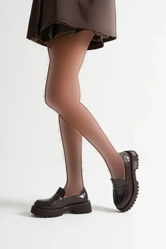 کفش لوفر زنانه راحتی روزمره رنگ قهوهای برند MFT AYAKKABI - 8574 کفش لوفر زنانه راحتی روزمره رنگ قهوهای برند MFT AYAKKABI - 8574