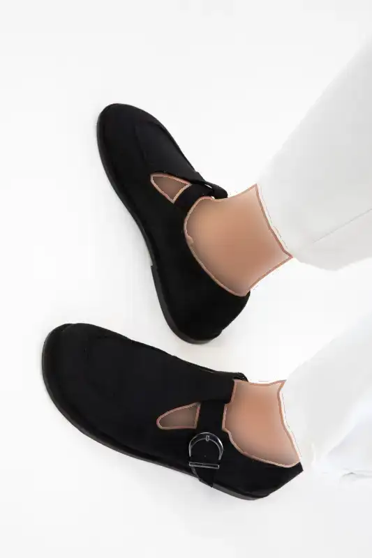 کفش لوفر زنانه loafer چرم سودایی مشکی 20945 برند SOHO - 8578 کفش لوفر زنانه loafer چرم سودایی مشکی 20945 برند SOHO - 8578