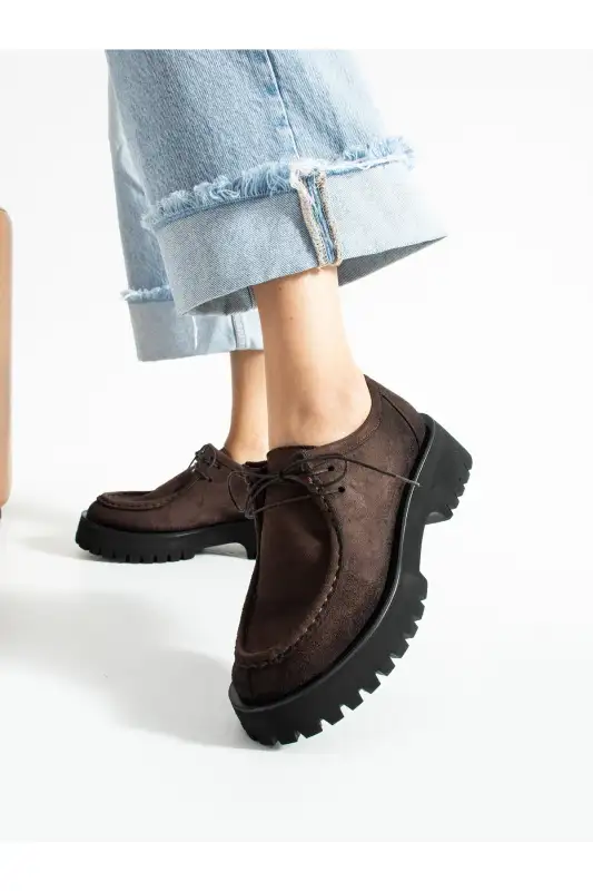 کفش لوفر زنانه بوسکو آکسفورد کافهای سوئدی با بند برند ALEMDAR AYAKKABI - 8558 کفش لوفر زنانه بوسکو آکسفورد کافهای سوئدی با بند برند ALEMDAR AYAKKABI - 8558