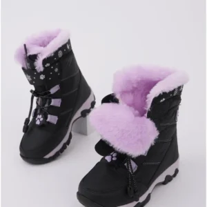 بوت بچگانه دخترانه با فُر و بند و چسب داخلی تیکر برند Muggo - 8396