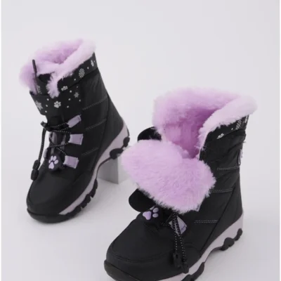 بوت بچگانه دخترانه با فُر و بند و چسب داخلی تیکر برند Muggo - 8396