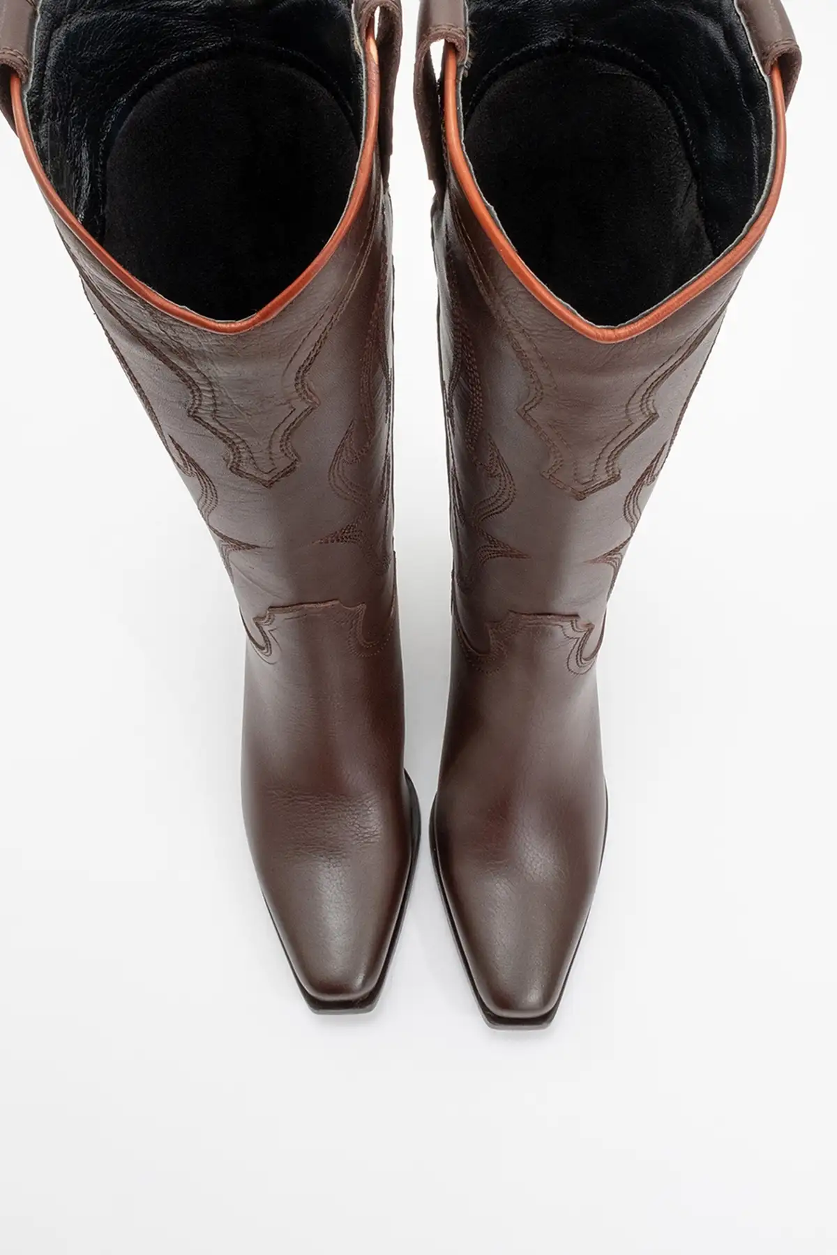 بوت و نیم بوت زنانه چکمه سترن چرمی اقعی قههای PİETRO برند luvishoes - 8417 بوت و نیم بوت زنانه چکمه سترن چرمی اقعی قههای PİETRO برند luvishoes - 8417