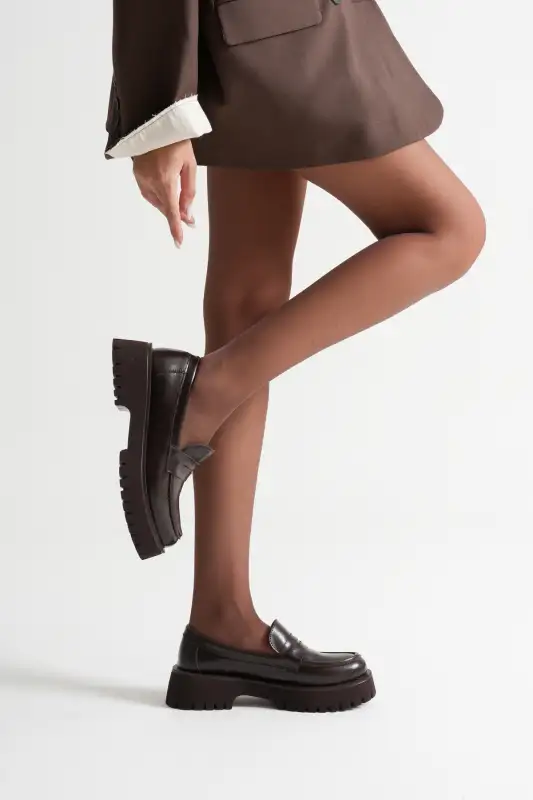 کفش لوفر زنانه ماشینی کژوال روزمره برند MFT AYAKKABI - 8583 کفش لوفر زنانه ماشینی کژوال روزمره برند MFT AYAKKABI - 8583