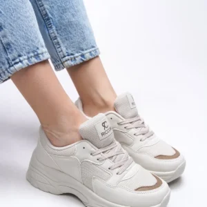 کفش کتانی زنانه ورزشی بژ ویژن 0012140 برند Riccon - 8443