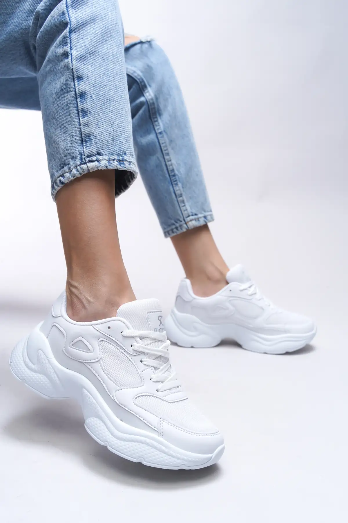 کفش کتانی زنانه ورزشی 0012152 سفید برند Riccon - 8436