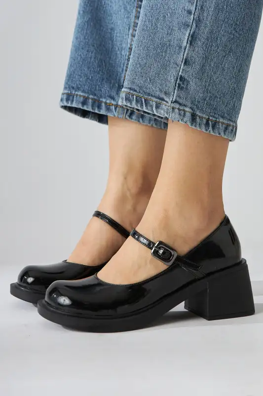 کفش لوفر زنانه مِرکا با پاشنهدار چرم مشکی برند Limoya - 8563 کفش لوفر زنانه مِرکا با پاشنهدار چرم مشکی برند Limoya - 8563