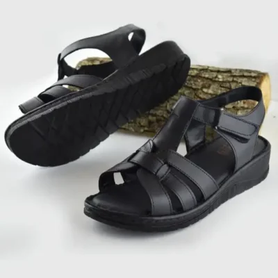 کفش صندل زنانه اورتopedیک چرمی واقعی برند CACTUS BOUTİQUE - 8595