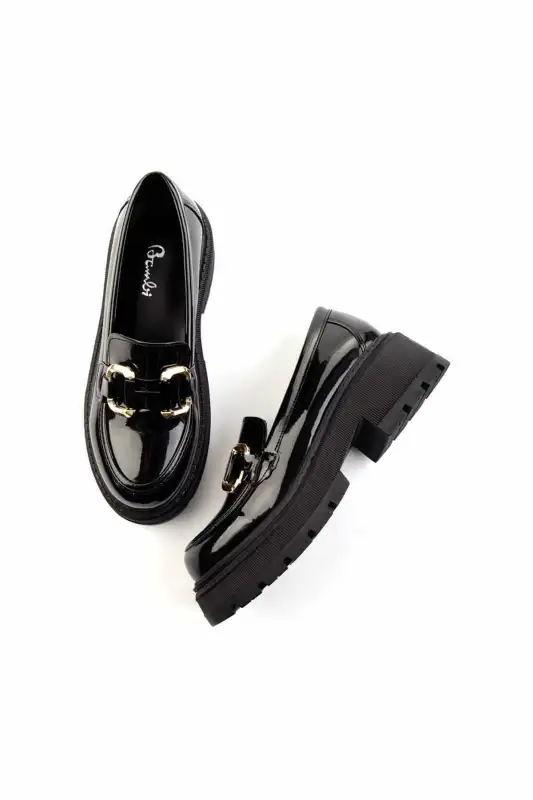 کفش لوفر زنانه مشکی K01823260008 برند Bambi - 8577 کفش لوفر زنانه مشکی K01823260008 برند Bambi - 8577