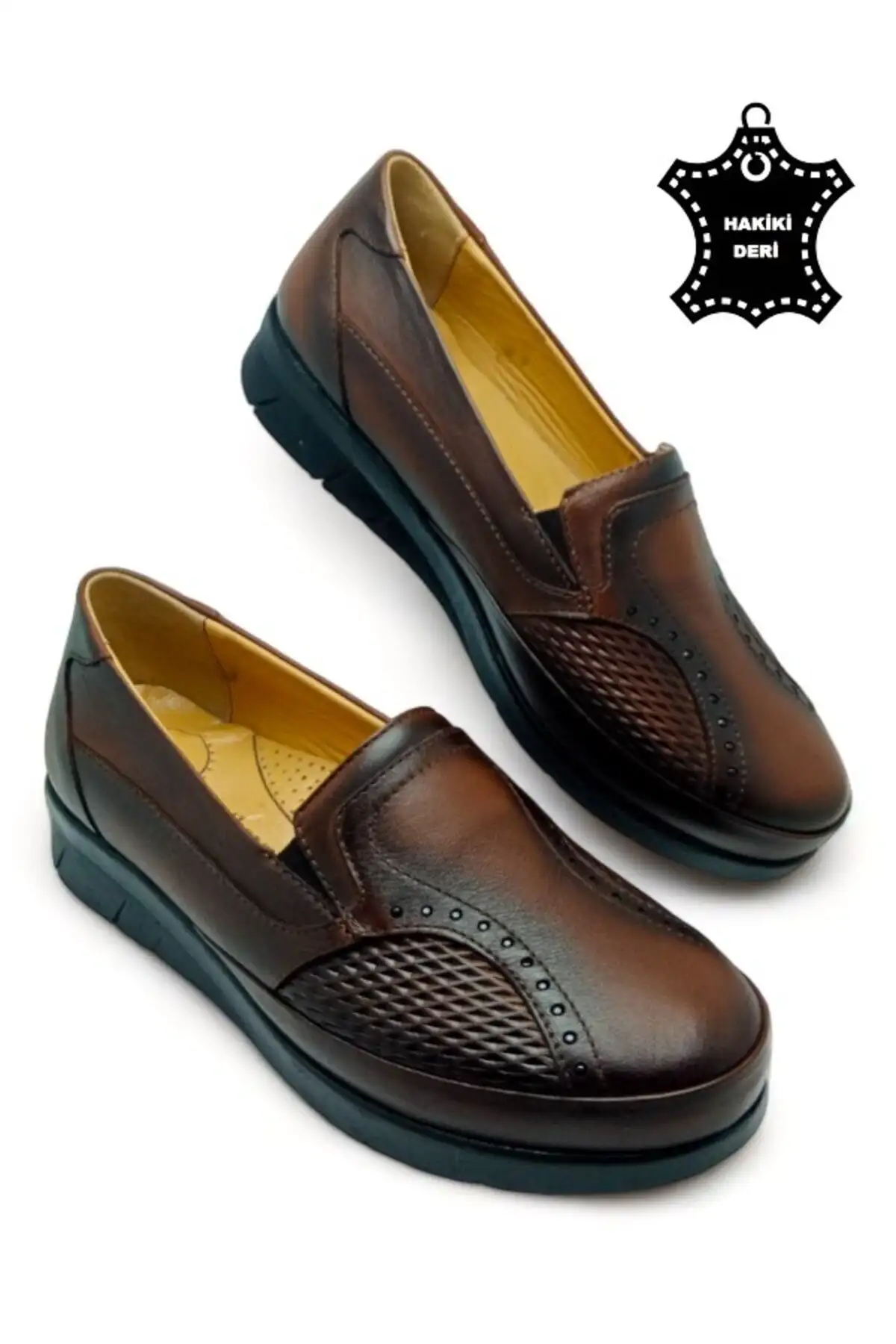 کفش زنانه تبای رنگ کاراملی از چرم طبیعی، با داخل چرم، راحتی کامل و اورتوپدی مناسب مادران برند MAGIC SHOES - 8480 کفش زنانه تبای رنگ کاراملی از چرم طبیعی، با داخل چرم، راحتی کامل و اورتوپدی مناسب مادران برند MAGIC SHOES - 8480