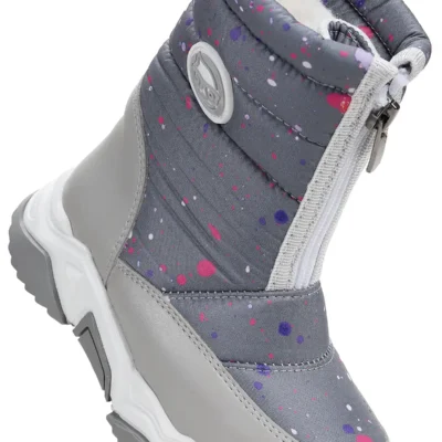 بوت بچگانه برفی دخترانه مارس با زیپ برند Kiko Kids - 8381