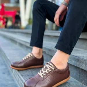 کفش روزمره مردانه مدل چرم اورتوپدیک CRSH Tam برند w white stars sports & wear - 8519