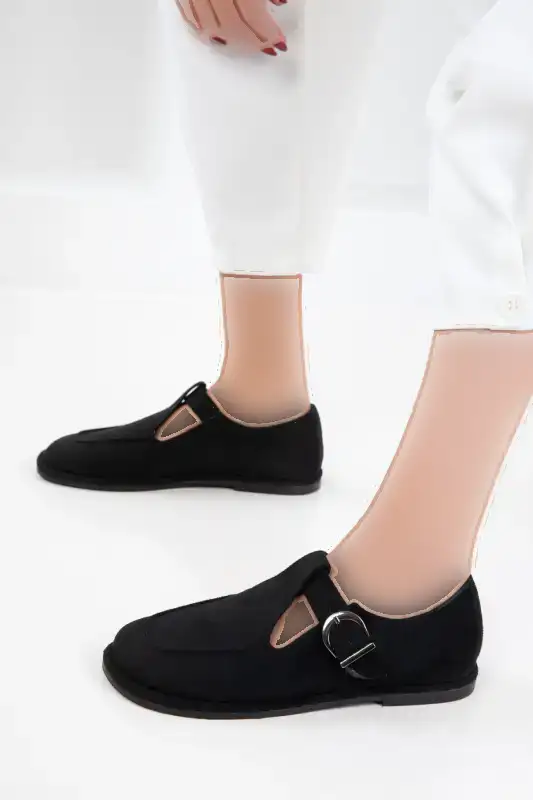 کفش لوفر زنانه loafer چرم سودایی مشکی 20945 برند SOHO - 8578 کفش لوفر زنانه loafer چرم سودایی مشکی 20945 برند SOHO - 8578