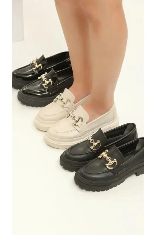 کفش لوفر زنانه کایرا با بند دوخته شده برند CICIKIZ - 8580 کفش لوفر زنانه کایرا با بند دوخته شده برند CICIKIZ - 8580