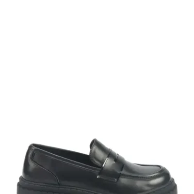 کفش لوفر زنانه لاستیک لوییا 5PR مشکی برند İnci - 8571