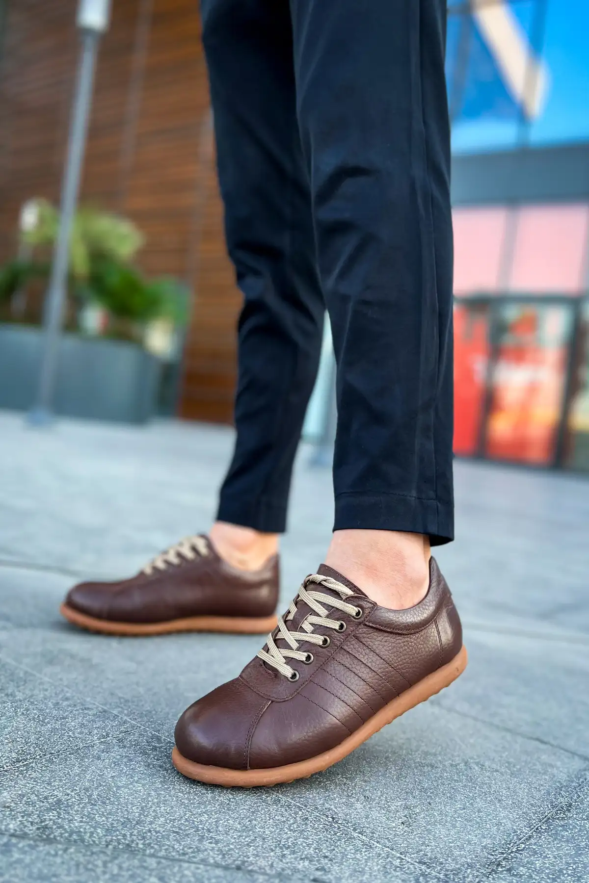 کفش روزمره مردانه مدل چرم اورتوپدیک CRSH Tam برند w white stars sports & wear - 8519 کفش روزمره مردانه مدل چرم اورتوپدیک CRSH Tam برند w white stars sports & wear - 8519