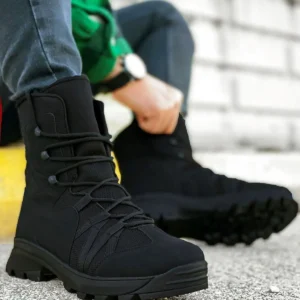 بوت مردانه چکمه تاکتیکی سبک مشکی برند BIG KING - 8457