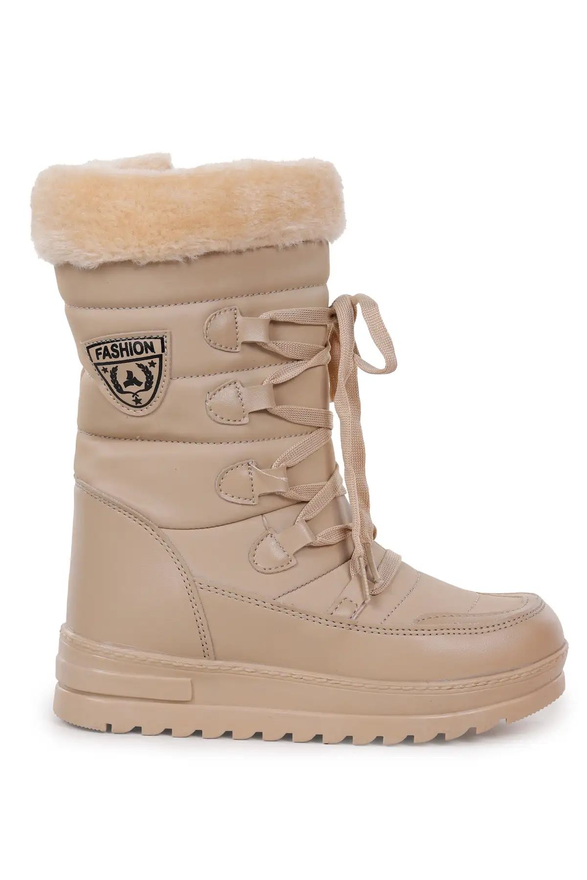 بوت بچگانه چکمه برفی دخترانه دکوی داخلی با پوسته حرارتی و پشمی برند Kiko Kids - 8392