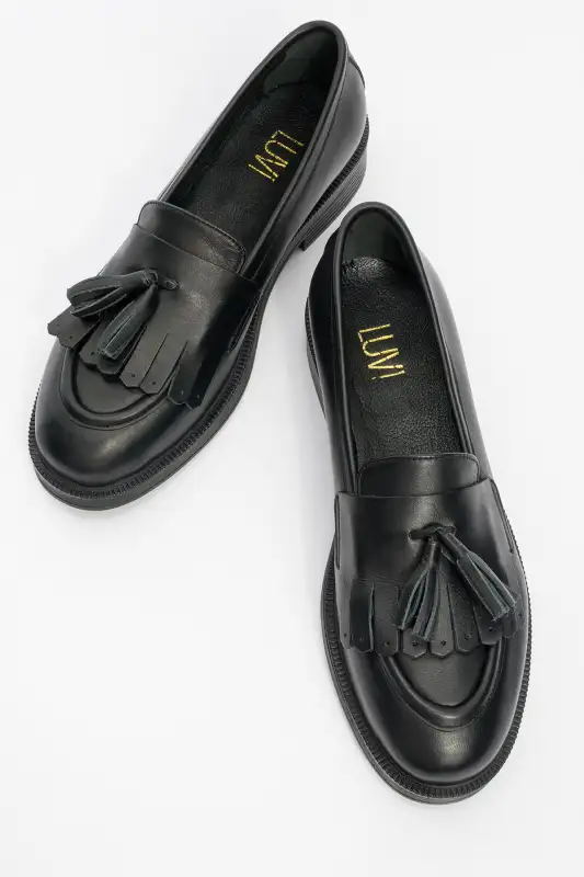کفش لوفر زنانه loafer از جنس چرم طبیعی با پاپیون مشکی برند luvishoes - 8560 کفش لوفر زنانه loafer از جنس چرم طبیعی با پاپیون مشکی برند luvishoes - 8560