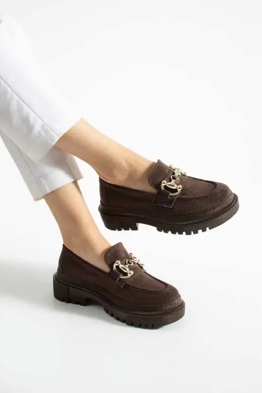 کفش لوفر زنانه کایرا با بند دوخته شده برند CICIKIZ - 8580 کفش لوفر زنانه کایرا با بند دوخته شده برند CICIKIZ - 8580