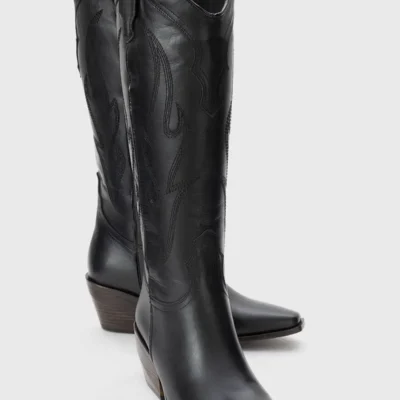 بوت و نیم‌ بوت زنانه پیتر چکمه سترن از چرم طبیعی رنگ مشکی برند luvishoes - 8422