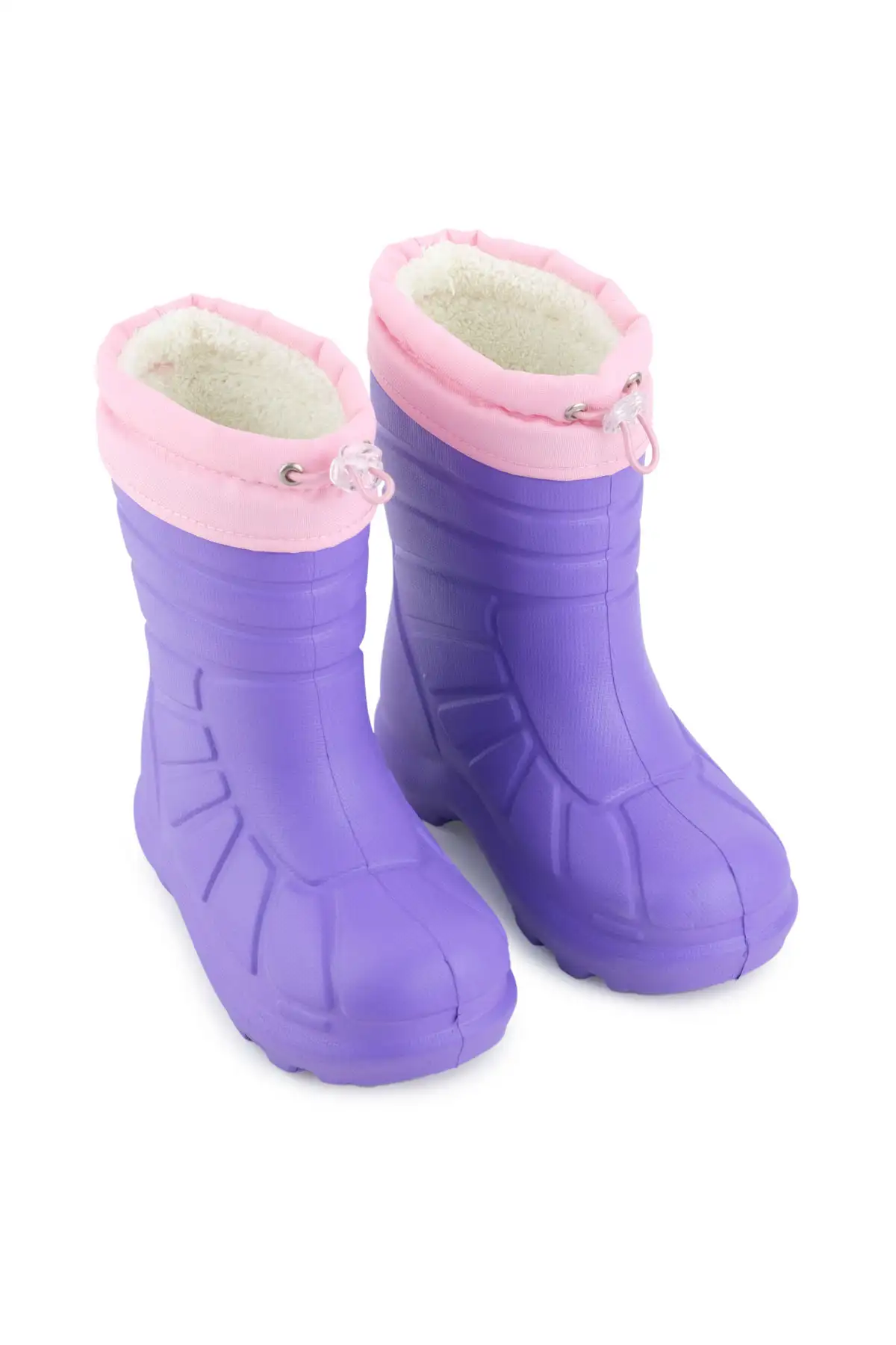 بوت بچگانه چکمه برفی کودکانه با زیره سکوتی و طراحی کشباف برای زمستان برند Gezer - 8388